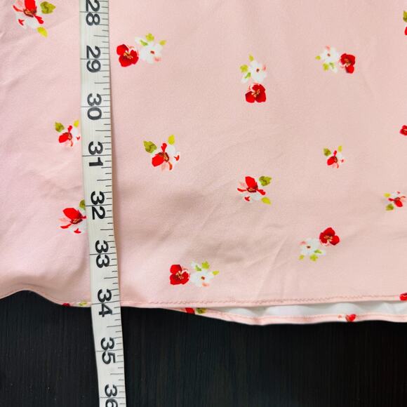 Ieena for MacDuggal Dress Womens 6 Mini Floral Dainty Satin Slip Summer Resort - Picture 11 of 12